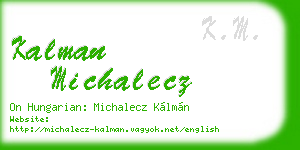 kalman michalecz business card